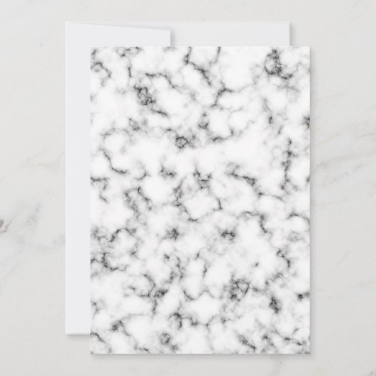 黒エレガント白の大理石テクスチャバー(ユダヤ教の)バル・ミツバー 招待状 (裏面)