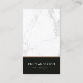 黒エレガント白の大理石テクスチャプロフェッショナル 名刺