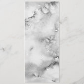 黒エレガント白の水彩大理石結婚 プログラム (裏面)