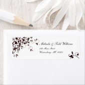 黒エレガント白の渦 ラベル (インサイチュ)