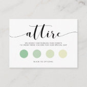 黒エレガント白の結婚服装 エンクロージャーカード (正面)