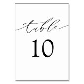 黒エレガント白の結婚装飾 テーブルナンバー (裏面)
