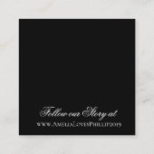 黒エレガント白の結婚詳細 エンクロージャーカード (裏面)