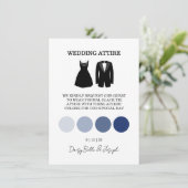 黒エレガント白の装結婚装カード 招待状 (スタンド正面)