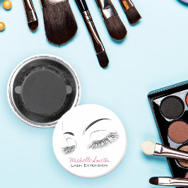 黒エレガント白まつげスケッチラッシュバー マグネット