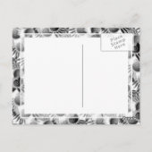 黒エレガント白アールデコ1920sグラマー ポストカード (裏面)