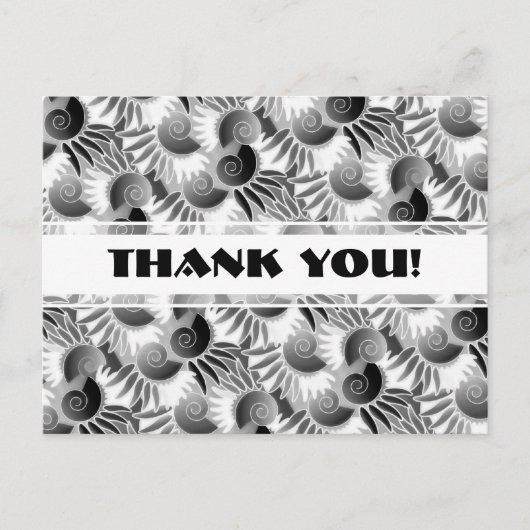 黒エレガント白アールデコ1920sグラマー ポストカード (正面)