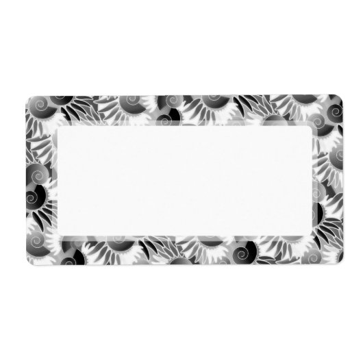 黒エレガント白アールデコ1920sグラマー ラベル (正面)