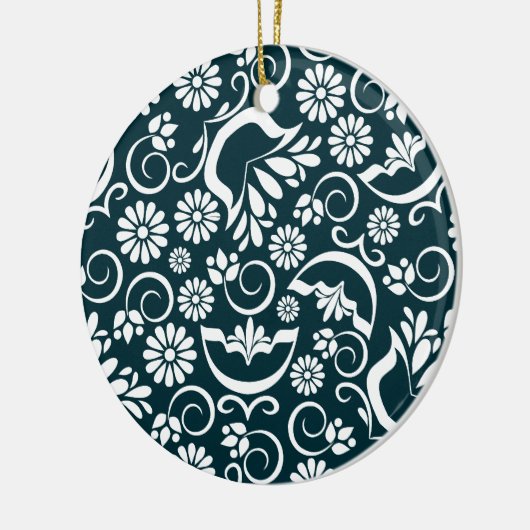 黒エレガント白オーナメント セラミックオーナメント (左)