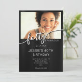 黒エレガント白カスタム写真第40位 招待状 (スタンド正面)