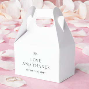 黒エレガント白クラシック結婚 フェイバーボックス