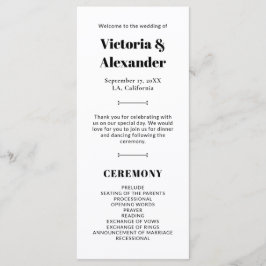 黒エレガント白クラシック結婚 プログラム