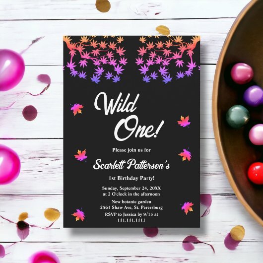 黒エレガント白グロイ秋1日 招待状