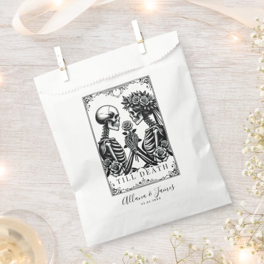 黒エレガント白ゴシックタロット フェイバーバッグ (クリップ留めされた状態)