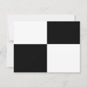 黒エレガント白シックモダンシンプル結婚ズ 出欠カード (裏面)