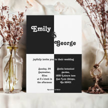 黒エレガント白シックモダンシンプル結婚ズ