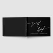 黒エレガント白シック書結婚道 ゲストブック (全面)