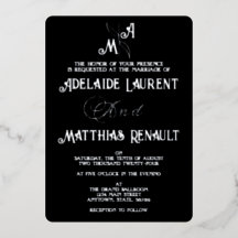 黒エレガント白シルバストライプのー結婚ズ