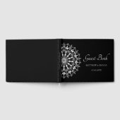 黒エレガント白シンプルクラシック ゲストブック (全面)