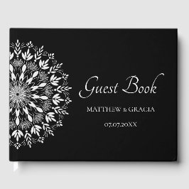 黒エレガント白シンプルクラシック ゲストブック