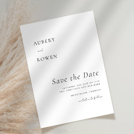 黒エレガント白シンプルミニマ結婚リスト セーブザデート