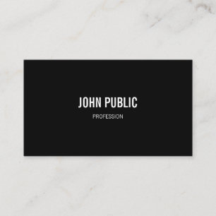 黒エレガント白シンプルモダンテンプレート 名刺