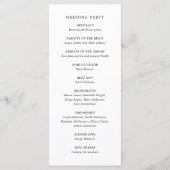 黒エレガント白シンプル結婚 プログラム (裏面)
