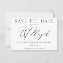 黒エレガント白タイムレスモダン結婚ズ