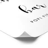 黒エレガント白バブ結婚リーバー徴候 ポスター (角)