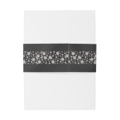 黒エレガント白パール結婚式招待状 招待状ベリーバンド (裏面例)