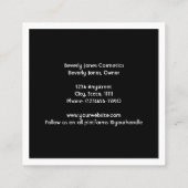 黒エレガント白ビジネス縁どカード スクエア名刺 (裏面)