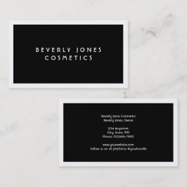 黒エレガント白ビジネス縁どカード 割引カード