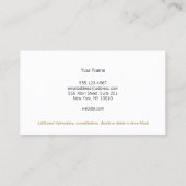 黒エレガント白ファッションブストライプティック 名刺 (裏面)