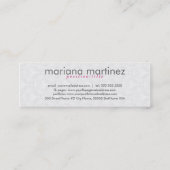 黒エレガント白フローラダマスクと渦巻き2 スキニー名刺 (裏面)