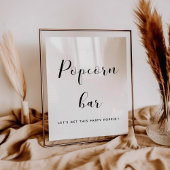 黒エレガント白ポップコーンバー結婚徴候 ポスター