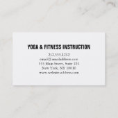 黒エレガント白マンダラアートロゴヨガ 名刺 (裏面)