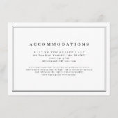 黒エレガント白ミニマル宿泊施設 エンクロージャーカード (正面)