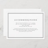 黒エレガント白ミニマル宿泊施設 エンクロージャーカード (正面/裏面)