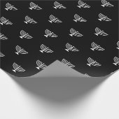 黒エレガント白ユダヤ（ユダヤ教）メノラーハヌカー ラッピングペーパー (角)