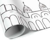 黒エレガント白ラッピング紙 ラッピングペーパー (ロールコーナー)