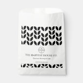黒エレガント白ラージ小麦パターンベーカリー フェイバーバッグ (正面)