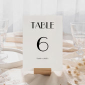 黒エレガント白レトロ結婚のテーブル番号 テーブルナンバー