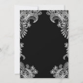 黒エレガント白レース結婚ズ セーブザデート (裏面)