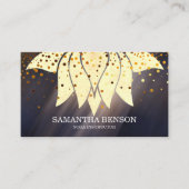 黒エレガント白ロータスフラワーロゴヨガ 名刺 (正面)