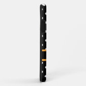 黒エレガント白水玉模様 Case-Mate iPhoneケース (裏面/右)