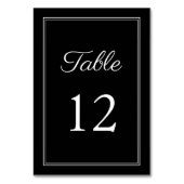 黒エレガント白結婚の テーブルナンバー (正面)