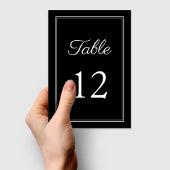 黒エレガント白結婚の テーブルナンバー