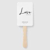 黒エレガント白結婚テーマ ハンドファン (裏面)