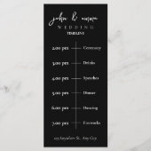 黒エレガント白結婚テーマ プログラム (正面)