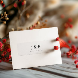 黒エレガント白結婚テーマ ラベル